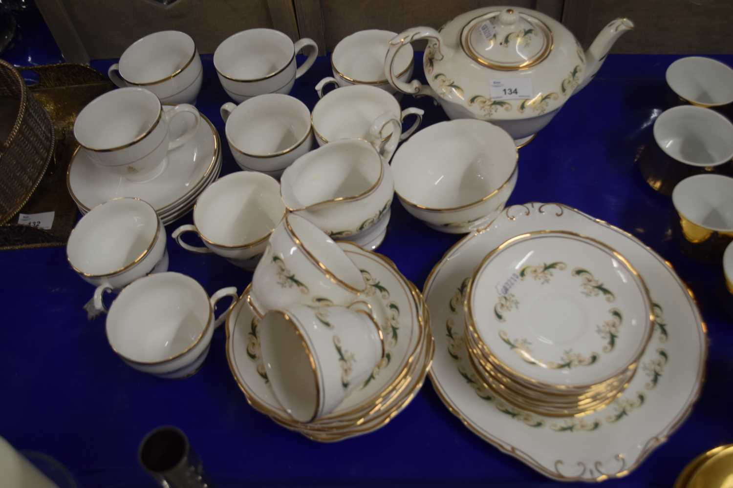 Harleigh gilt decorated tea set