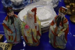 Group of three modern Chinese figures of noblemen