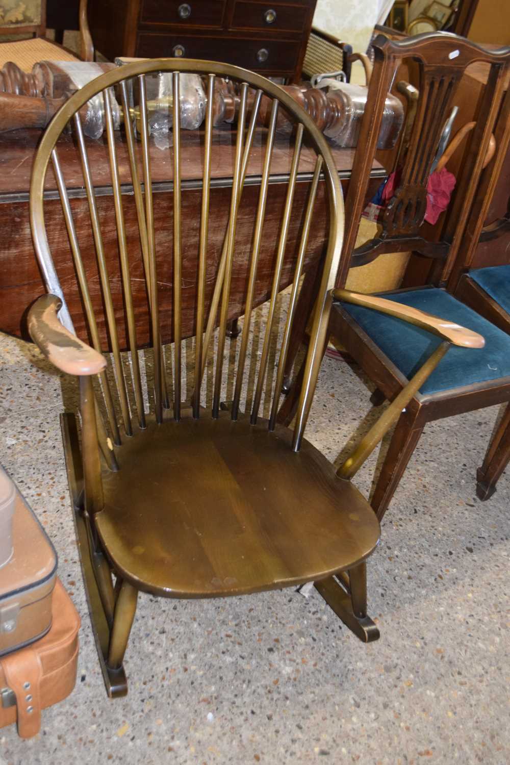 Vintage Ercol stick back rocking chair