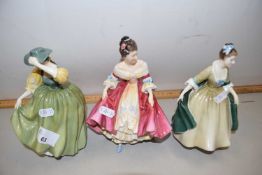 Group of three Royal Doulton figurines Southern Belle, Buttercup and Elegance (3)
