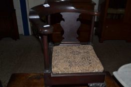 Georgian style mahogany child's or dolls corner chair, 56cm high