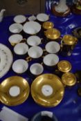 Quantity of Royal Worcester gilt lustre coffee wares
