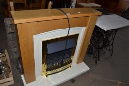 Modern electric fire place and surround