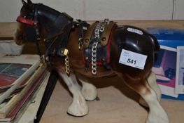 A ceramic shire horse