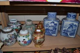 Quantity of assorted ginger jars and covers