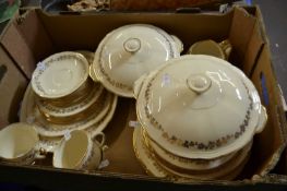 Quantity of cream and gilt decorated Alfred Meakin dinner wares