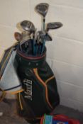Case of Maxfli golf clubs