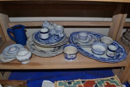Quantity of assorted blue and white ceramics and others