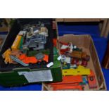 A quantity of children's toy cars, trucks etc,play worn