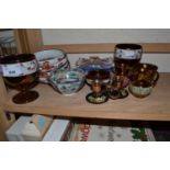 Mixed Lot: Lustre ware items, Japanese dishes etc
