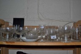 Mixed quantity of drinking glasses and others