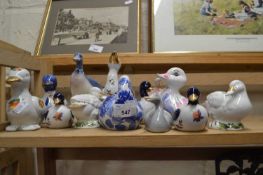 Quantity of ceramic ducks and geese