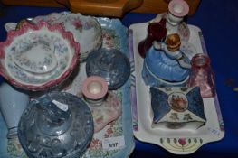 Mixed Lot: Various dressing table china wares and other assorted items