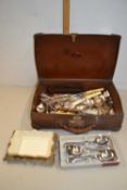 Small case containing various cutlery etc