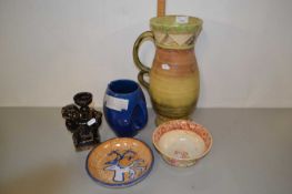 Mixed Lot: A Brannam jug, a large Art Deco style jug and other assorted ceramics