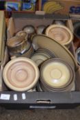 Box of Denby table wares