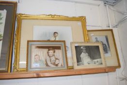 Group of four various framed vintage photographs of children