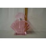 Large pink glass oversize scent bottle