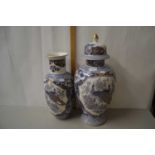 Two modern Oriental vases