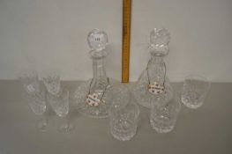 Mixed Lot: Two decanters, various glass wares etc