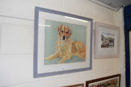 Hanson Smith, study of a dog named Tammy, framed and glazed