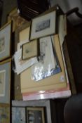 Group lot - various assorted loose and framed pictures, monochrome prints etc