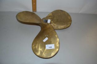 Vintage brass boat propeller