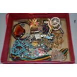 Box of various assorted costume jewellery etc