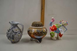 Mixed Lot: Japanese Satsuma pot pourri jar together with other ornaments