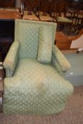 Early 20th Century green upholstered armchair