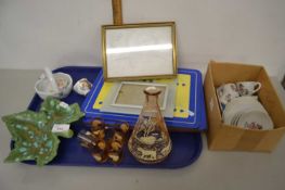 Mixed Lot: Spirit decanter and glasses, a Japanese child's tea set etc