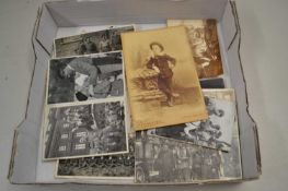 Box of vintage black and white photographs, military interest to include Hitler and others