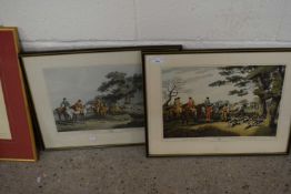 After Samuel Howitt, four coloured prints, hunting and shooting scenes