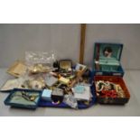 Large box of various assorted costume jewellery