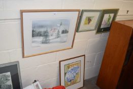 Four assorted framed watercolours