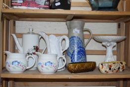 Mixed Lot: A Radford jug, Sylvac, pair of Royal Doulton Expressions jugs, Royal Worcester Fern