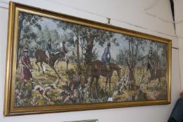 A tapestry picture of a hunting scene