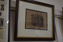 "A Band of Hope", framed and glazed