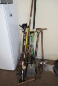 A quantity of assorted gardening tools