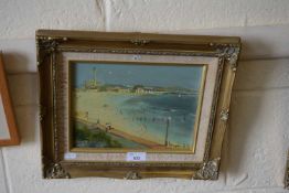 Yacht Race, oil on canvas, framed