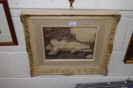 Reproduction print in gilded frame