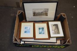 Quantity of assorted pictures and prints, framed