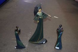 Trio of Parastone figures to include Oriental Princess