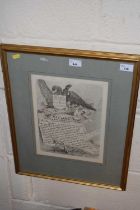 Presentation Certificate to Sir H C Englefield Baronet by John Searle-Cotman, engraving, 24.5cm
