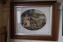 A Love Story, oval framed reproduction print