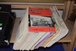 A large collection of vintage 1960s Buses Illustrated Magazine, by Ian Allan