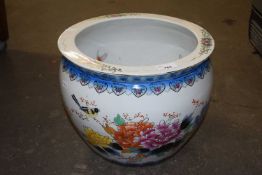 Ceramic fish bowl jardiniere