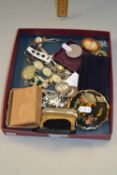 Mixed Lot: Various assorted costume jewellery, plated caddy spoon and other assorted items