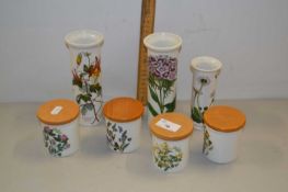 Collection of Portmeirion Botanic Garden storage jars and vases