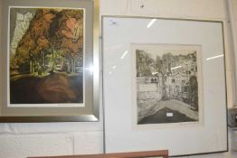 Anna Garton, two artists proof prints, framed and glazed